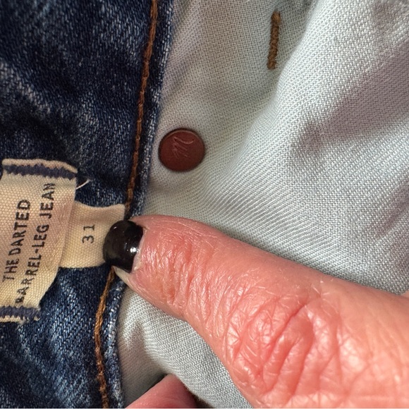 Madewell Barrel Darted Jeans Size 31 - Picture 4 of 6